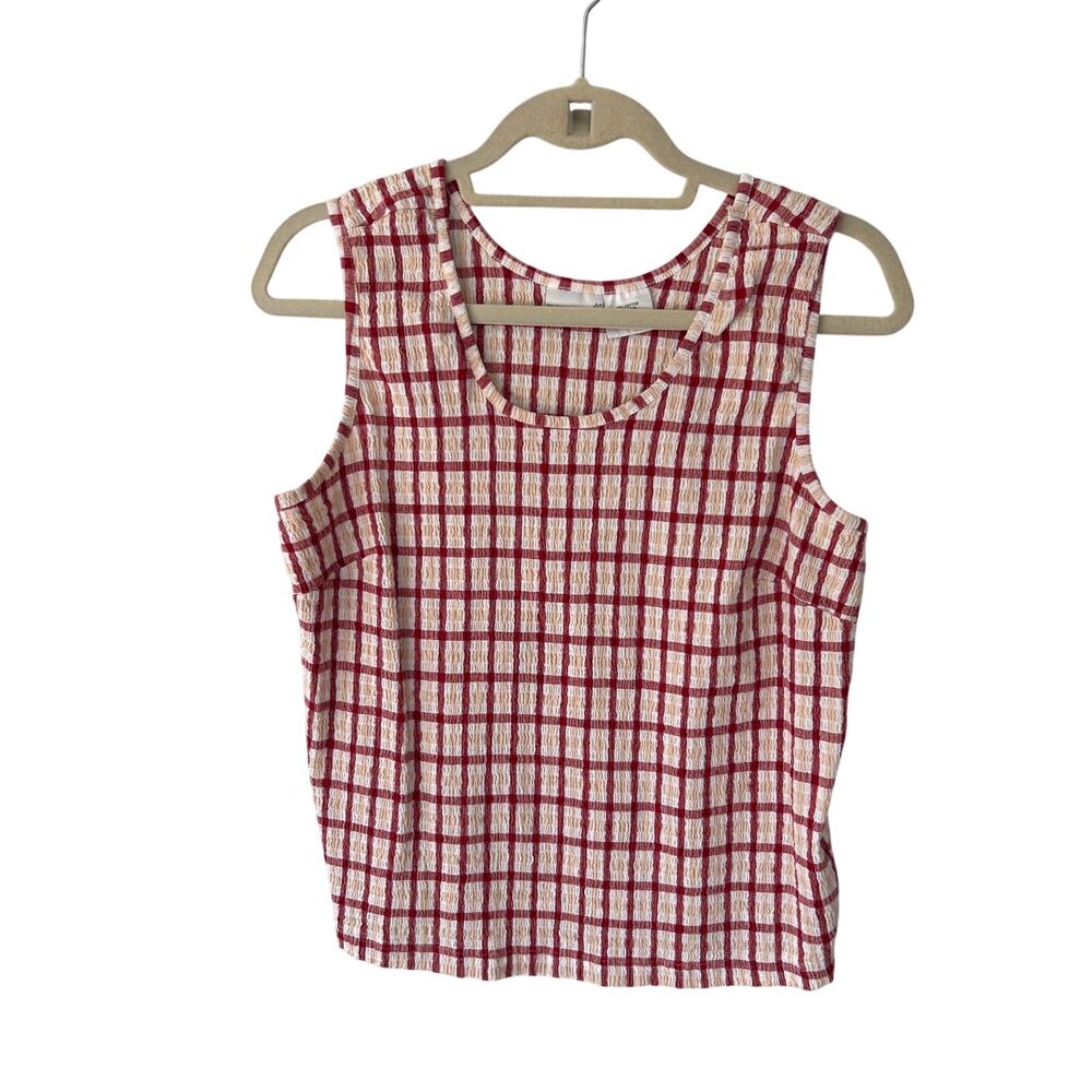 VTG Fashion Bug Pink and Yellow Plaid Tank 18/20